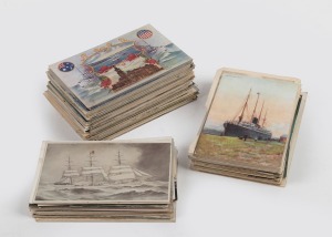 [SHIPPING INTEREST] a handsome collection of antique and vintage postcards including American Fleet, naval, merchant and passenger liners, (qty)