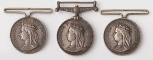 NEW ZEALAND WAR Medals, undated and with names removed, (3).