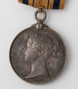 The SOUTH AFRICA MEDAL (ANGLO-ZULU WAR), 1879, no clasp, name removed.