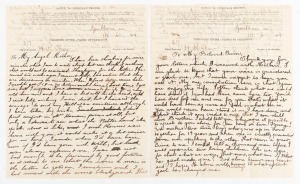 PRISONER No.317, GOULBURN GOAL, 1918 - 1930: A series of letters to and from Herbert Keith Shaw (found guilty of murder at Katoomba) to his mother and twin brother (who was acquitted in the same trial); the letters from Shaw on printed stationery headed "