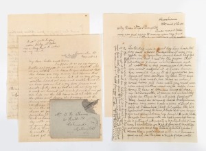 An album containing family correspondence, mainly during the WW1 period, and mainly reflecting the family involvement in charitable works; including an August 1916 note headed from the "Department for Neglected Children and Reformatory Schools, Melbourne"