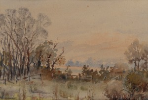 WILLIAM SPENCE (active 1920-50s), (the old fence), watercolour, signed lower left "W. Spence", 22 x 32cm, 48 x 58cm overall.