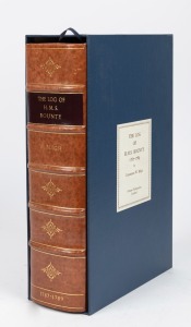 "THE LOG OF H.M.S. BOUNTY" by William Blight, [Genesis Publications, 1975], facsimile, limited edition 490/500, hardcover in half morocco in original slip case.
