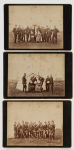 THE VICTORIAN VOLUNTEER ARTILLERY EASTER ENCAMPMENT, 1882 A group of eleven albumen print photographs by J.W. LINDT of the Easter Encampment at Shortland Bluff near Queenscliff in 1882. A remarkable group of camp scenes, groups, artillery, tents, etc., a