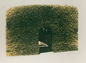 NORMONA WIGHT (1936-2026), (the garden gate), lithograph 2/12, signed lower right "Normona Wight, '78", 56 x 76cm, 64 x 82cm overall.