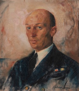 DENES DE HOLESCH (1910-1983), (portrait of an officer), oil on canvas, ​​​​​​​signed lower right "Holesch D. 1940", 52 x 45cm, 72 x 67cm overall.