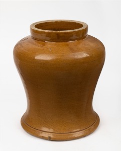BENDIGO POTTERY tobacco jar, 19th century. Note: Missing Lid. 26cm high.