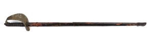 A WW1 period parade sword and scabbard manufactured by Henry Wilkinson, bearing the King George V cypher, ​​​​​​​99cm long.