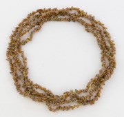 A Tasmanian mariner shell bead necklace, early to mid 20th century, ​​​​​​​175cm long.