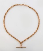 HARDY BROTHERS antique Australian 15ct gold fob chain, 19th century, stamped "H. BROS. 15ct", ​​​​​​​40cm long, 41.2 grams.