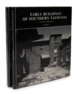 "EARLY BUILDINGS OF SOUTHERN TASMANIA" by E. Graeme Robertson [Adelaide, 1970] vol. I and II, first edition hardcover with d/j, both good copies.