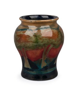 MOORCROFT "Eventide" miniature pottery vase, impressed "Moorcroft, Made In England", 8cm high.