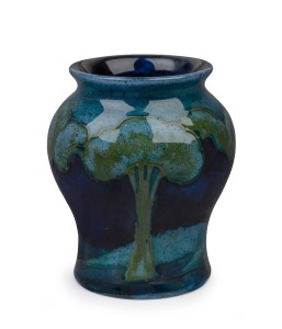 MOORCROFT "Moonlit Blue" miniature pottery vase, impressed "Moorcroft, Made In England", 8cm high.