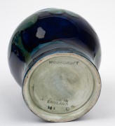 MOORCROFT "Moonlit Blue" miniature pottery vase, impressed "Moorcroft, Made In England", 8cm high. - 3