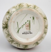 MOORCROFT "Poppy & Forget Me Nots" early pottery vase on cream ground, stamped "MACINTYRE, Burslem, England, MADE FOR PRINGLE'S Ltd." with green signature "Moorcroft", 10cm high. - 3