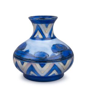 MOORCROFT "Dawn Landscape" salt glazed pottery vase, impressed "Moorcroft, Made In England", 8.5cm high, 8.5cm wide.