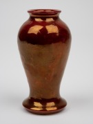 MOORCROFT "Persian" ruby lustre miniature pottery vase, impressed stamp "Moorcroft, Made In England", 10cm high. - 2