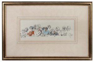 ROBERT YOUNG (1926-2018), Number 44 At The Criterion, pen and wash, ​​​​​​​signed lower right "R. Y.", 14 x 37cm, 41 x 63cm overall