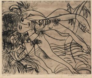 ARTHUR MERRIC BLOOMFIELD BOYD (1920-1999), (untitled figures), lithograph, 1/25, signed lower right "Arthur Boyd", 27 x 32cm, 40 x 45cm overall.