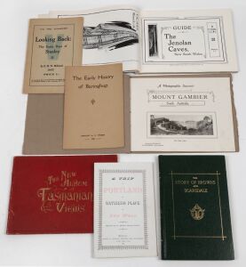 [AUSTRALIAN TOURISM] A range of publications comprising of "A Trip to Portland the Watering Place of the West' [1880]; "The New Album of 31 Tasmanian Views" [circa 1910]; "A Photographic Souvenir of Mount Gambier" by Kannenberg [circa 1920]; "Guide to The