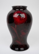 MOORCROFT flambe "Poppy" pattern pottery vase, impressed stamp "Moorcroft, Made In England", 32cm high. - 2