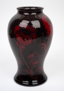 MOORCROFT flambe "Poppy" pattern pottery vase, impressed stamp "Moorcroft, Made In England", 32cm high. - 3