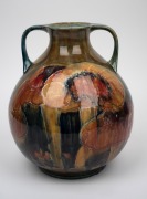 MOORCROFT "Claremont" pattern pottery vase with two handles (base holed for lamp conversion, signed in green "W. Moorcroft", ​​​​​​​31cm high, 27cm wide. - 2