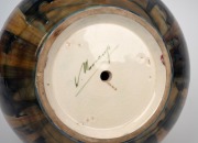 MOORCROFT "Claremont" pattern pottery vase with two handles (base holed for lamp conversion, signed in green "W. Moorcroft", ​​​​​​​31cm high, 27cm wide. - 3