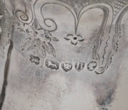 An antique English sterling silver coffee pot with floral repousse decoration, by Martin Hall & Co. of London, circa 1877, ​​​​​​​27cm high, 810 grams. - 3