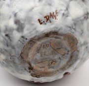 LOUIS DAGE French pottery vase, glazed in ox blood and mottled cream, early 20th century, signed "L. Dage, Made in France", 26cm high. - 3