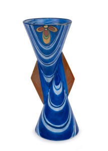 WILKINSON "Yoyo" English Art Deco porcelain vase, circa 1930, stamped "Wilkinson Ltd. Burslem England, Royal Staffordshire Pottery", 23cm high.