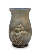 MOORCROFT rare "Fish" pattern pottery vase with salt glazed finish, impressed "Moorcroft, Made In England" plus blue signature "W. Moorcroft", 32cm high, 20cm wide.