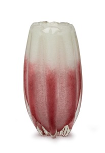 Murano glass Pulegoso vase, mid 20th century, 29cm high.
