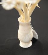 A rare turned and carved whale's tooth floral ornament, Albany, Western Australian origin, 20th century, ​​​​​​​17cm high. - 2