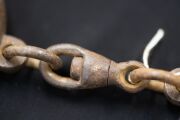Antique handcuffs, (no key), 19th century, ​​​​​​​24cm wide. - 4