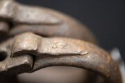 Antique handcuffs, (no key), 19th century, ​​​​​​​24cm wide. - 5