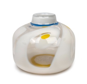 INGEBORG LUNDIN (1921-1992) Swedish exhibition art glass vase, for ORREFORS, circa 1968, engraved "Orrefors, Expo No.362-68, Ingeborg Lundin", ​​​​​​​20cm high, 24cm diameter.