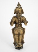 An antique Burmese cast bronze statue of a woman, 19th/20th century, ​​​​​​​23.5cm high. - 4