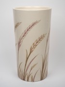MOORCROFT "Waving Corn" pottery vase on cream ground, impressed signature mark "Moorcroft, Potter To H.M. The Queen", an impressive 35cm high, 19cm diameter. - 2