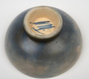 MOORCROFT "Fish" rare salt glazed pottery bowl, impressed factory mark to base, ​​​​​​​4cm high, 8.5cm diameter. - 2