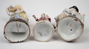 Three antique Continental porcelain statues, most likely German and Italian, ​​​​​​​the largest 18cm high. - 2