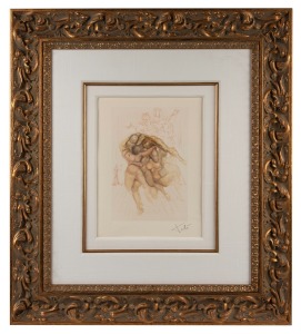 SALVADOR DALI (1904-1989), Divine Comedy, posthumous lithograph, signed lower right and with blind embossed seal, 32 x 24cm, 70 x 62cm overall.