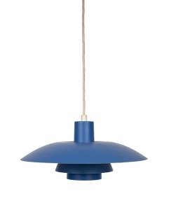 LOUIS POULSEN PH vintage Danish blue metal pendant light, designed by PAUL HENNINGSEN, ​​​​​​​37cm diameter.