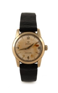 OMEGA "Seamaster" automatic wristwatch with baton numerals and Arabic quarters, 3.4cm wide including crown.