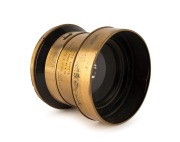 TAYLOR, TAYLOR & HOBSON: Cooke Series IIA Portrait 12" f3.5 brass lens [#38207], c. 1910s, with inscription "City Sale & Exchange - 26 & 28 Kings Road - Sloane Square - London". - 2