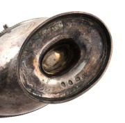 A Georgian sterling silver bon bon basket with engraved family crest, made in London, circa 1784, 16cm high, 215 grams. - 5