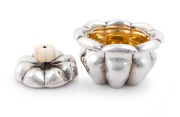 JOSEF HOFFMANN (1870-1956), WIENER WERKST&Auml;TTE stunning Austrian silver and ivory tea service, comprising a teapot, milk jug, sugar bowl, sugar tongs and tray, circa 1918. This model tea service was exhibited at the, Arts Decoratifs Et Industriels Modernes - 8