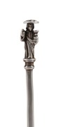 An impressive antique English sterling silver St. John apostle spoon, made by Francis Jackson of London in 1562, bearing later inscription "I*C" over "B*S, 1647", 17.5cm long, 58 grams. - 2