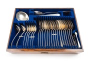 Antique sterling silver cutlery, housed in an impressive oak canteen, circa 1900, (118 pieces). This set was made for Benjamin Jewellers of Melbourne, who were leading diamond merchants of the day and has been handed down through the family. 6160+ grams t - 2