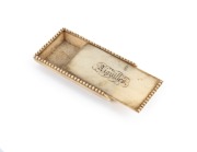An antique French ivory needle case, 18th/19th century, ​​​​​​​5.5cm wide. - 2